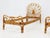 Wood Peacock Daybeds in Rattan by Lio Carminati for Casa e Giardino, Italy, 1960, Set of 2 For Sale - Image 7 of 12