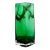 Vintage Polish Emerald Glass Tall Vase For Sale
