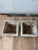 White Pair of Faux Bois Concrete Planters | Vintage Rustic Modern Garden Cachepots For Sale - Image 8 of 8
