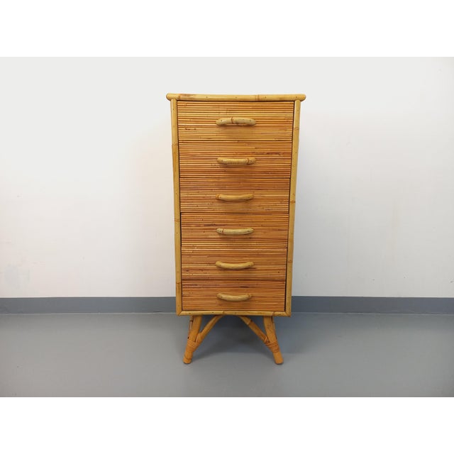 Vintage Rattan Chest of Drawers, 1970s For Sale - Image 13 of 15