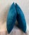 2020s Contemporary Italian Turquoise Blue Velvet Pillows - A Pair For Sale - Image 5 of 6