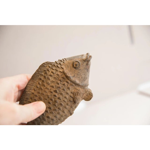 Old New House Vintage African Fish Sculpture For Sale - Image 4 of 6