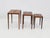 57 x 36 x HT 52 cm | 47 x 31 x HT 47 cm | 37.5 x 26 x 41 cm. Pieces in Santos rosewood. This piece has an attribution...
