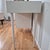 Wood 1970s Mid-Century Modern Two-Tone White & Faux Wood Laminate Writing Desk For Sale - Image 7 of 10