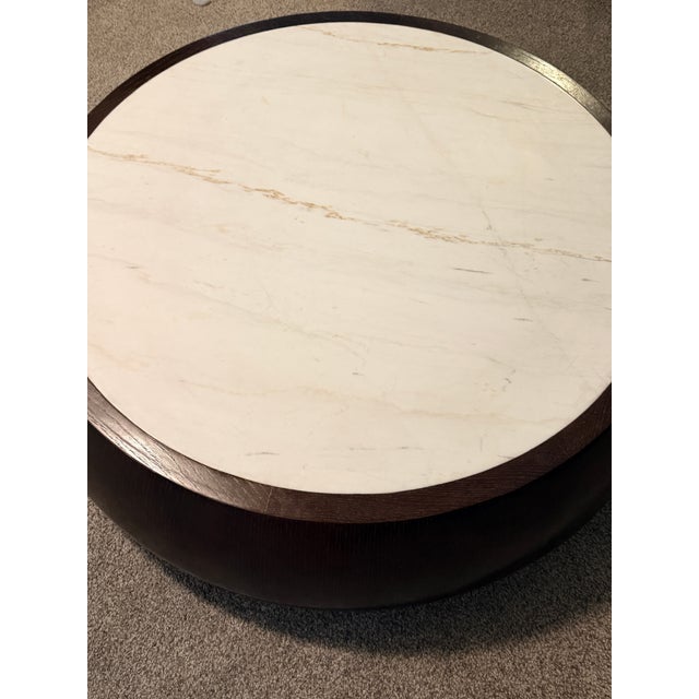 Contemporary Thomas Pheasant for McGuire Drum Cocktail Table For Sale - Image 3 of 12