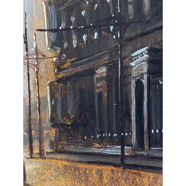Late 19th Century Walter Linsley Meegan (1859–1944) Trinity Church, Liverpool by Night Victorian Oil Painting Circa 1890 For Sale - Image 5 of 15