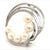 1990s Mikimoto Estate Akoya Pearl Circle Brooch Sterling Silver For Sale In New York - Image 6 of 9