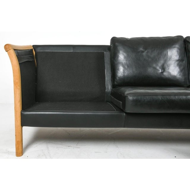 Late 20th Century Danish Modern Leather Sofa For Sale In New York - Image 6 of 8