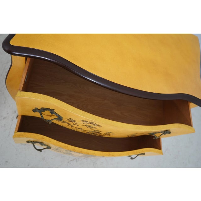 Baker Furniture Company Baker Chinoiserie Paint Decorated 2 Drawer Commode Chest For Sale - Image 4 of 12