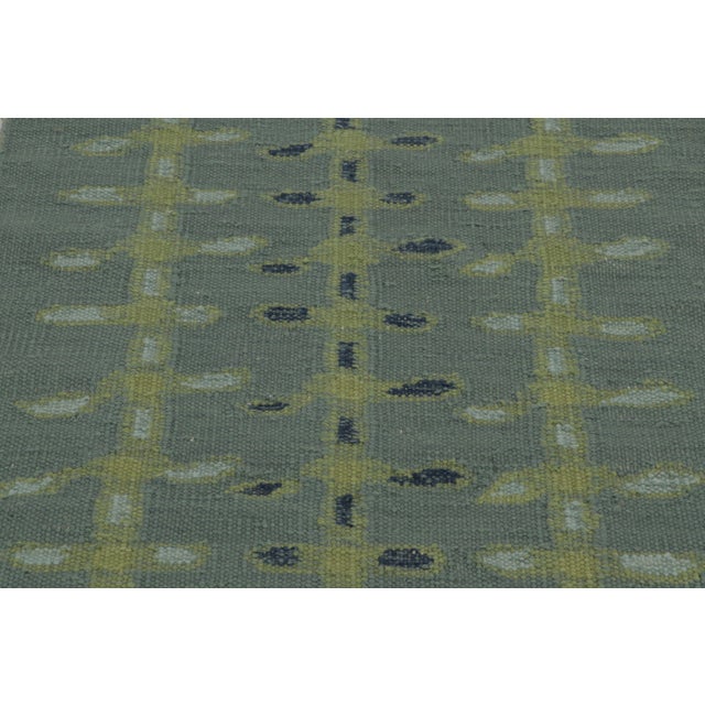 2010s Rug & Kilim’s Scandinavian-Inspired Runner Rug, Blue With Minimalist Patterns For Sale - Image 5 of 8