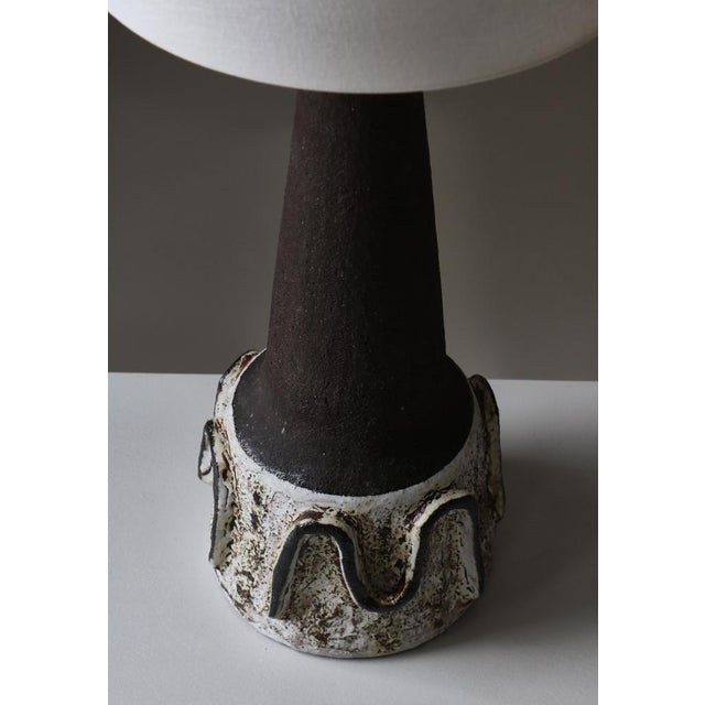 Large Scandinavian Modern Stoneware Table Lamp from Henri Keramik, Denmark, 1960s For Sale - Image 3 of 14