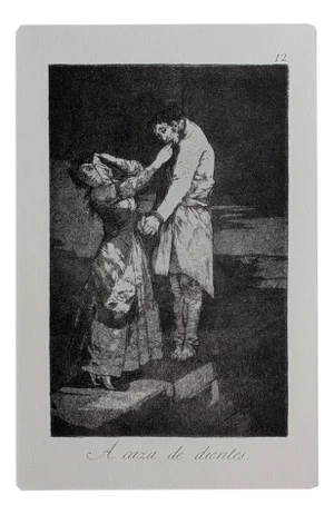 Francisco de Goya, Los Caprichos, Plate 12, Etching