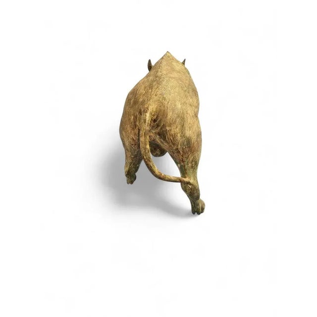 1950s Mid-Century Modern Spanish Bronze Wild Boar Sculpture, 1950s For Sale - Image 5 of 10