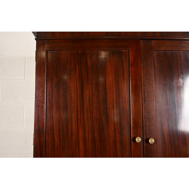 Baker Furniture Federal Mahogany Armoire Dresser or Linen Press For Sale - Image 10 of 18