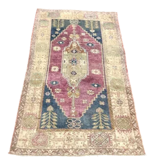 1960’s Vintage Turkish Handmade Rug-4’7’x8’1"