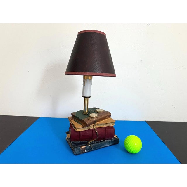 1970s Trompe l'Oeil Books Lamp For Sale - Image 11 of 18