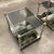 Metal 1980s Mid-Century Modern Chrome & Brass Tiered Glass End Table For Sale - Image 7 of 13