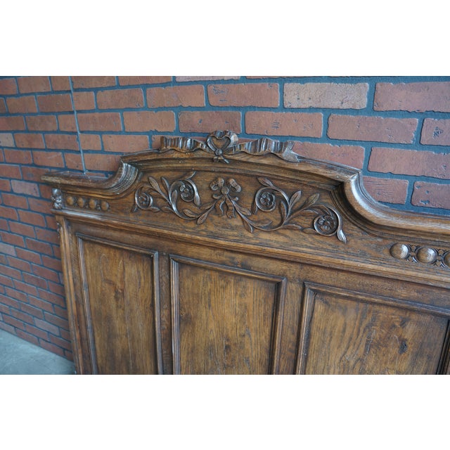 Antique French Oak Headboard ~ Wall Decor For Sale - Image 6 of 6
