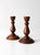 Vintage Turned Wood Candlestick Holders Pair For Sale - Image 4 of 10