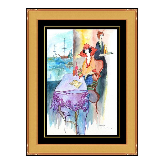 Late 20th Century Seaside Serenity, Itzchak Tarkay For Sale