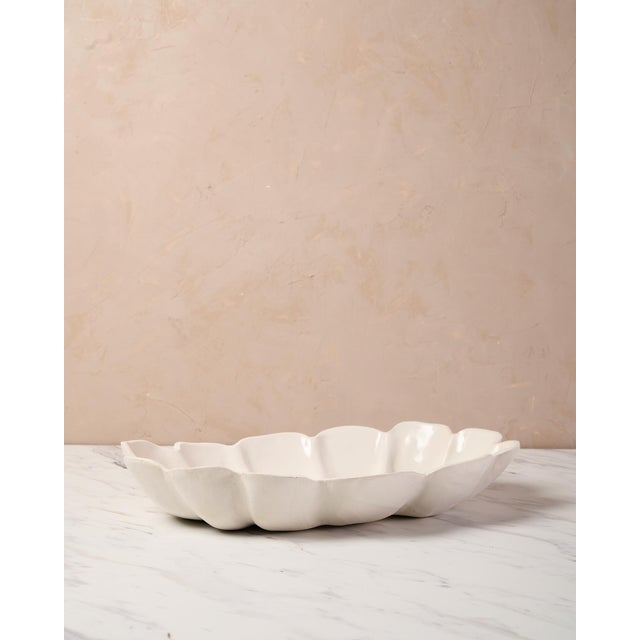 2020s Handmade "Seedpod" Decorative Bowl by Ank Studios in Satin White Ceramic For Sale - Image 5 of 13