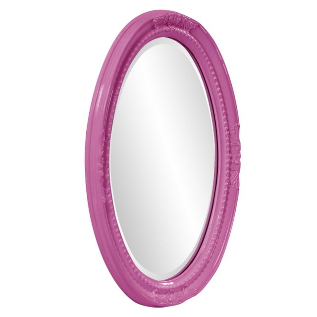Queen Anne Queen Ann Mirror - Glossy Hot Pink For Sale - Image 3 of 9