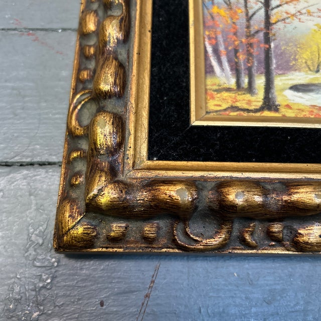 Impressionist 1950’s Original Impressionist Autumn River Landscape Painting For Sale - Image 3 of 5