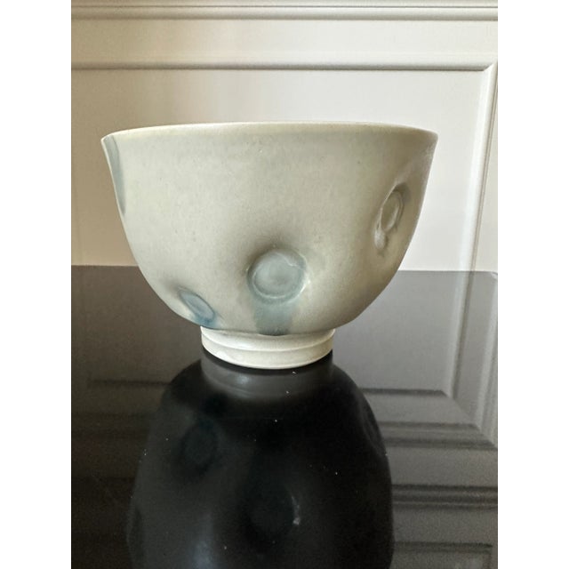 Ceramic Vintage 1990’s Signed Hand Embossed Ceramic Bowl For Sale - Image 7 of 12