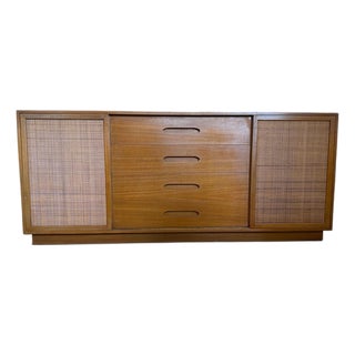Mid-Century Modern Harvey Probber Mahogany and Cane Credenza For Sale
