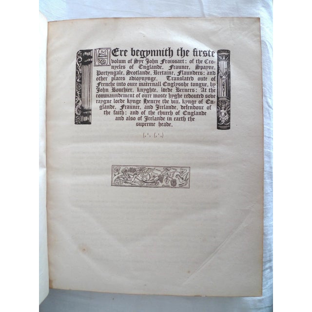 Illustration Early 19th Century Decorative and Illustrated Volume Set, Sir John Froissart's Chronicles of England- Set of 2 For Sale - Image 3 of 12