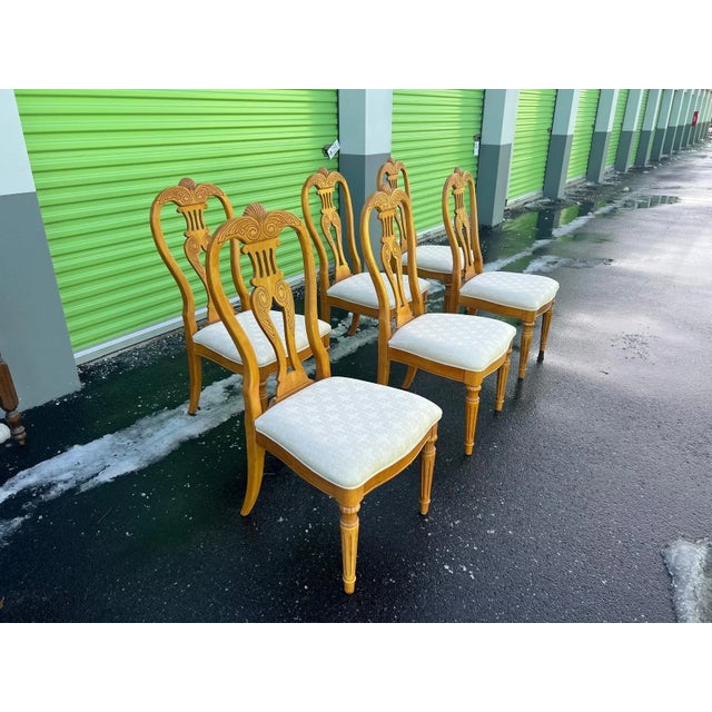Vintage Wood Dining Table and Six Dining Chairs For Sale - Image 12 of 13