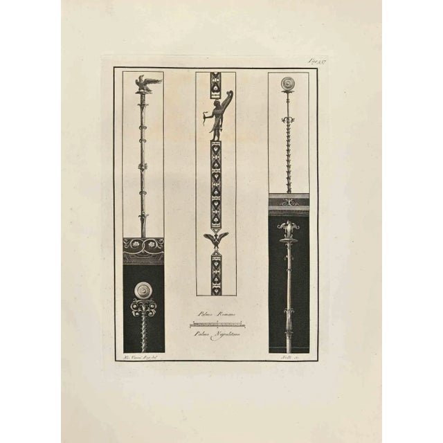 Roman Wall Motif with Nehebkau and Pegasus from "Antiquities of Herculaneum" is an etching on paper realized by Carlo...