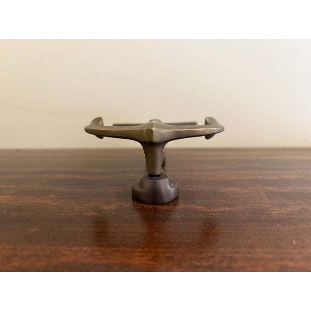 Metal Mid-20th Century Cast Brass Anchor Door Knocker For Sale - Image 7 of 9