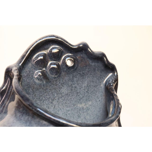 Mid-Century Modern Studio Pottery Blue Ombré Letter Holder by Deanna Nichols For Sale - Image 12 of 18