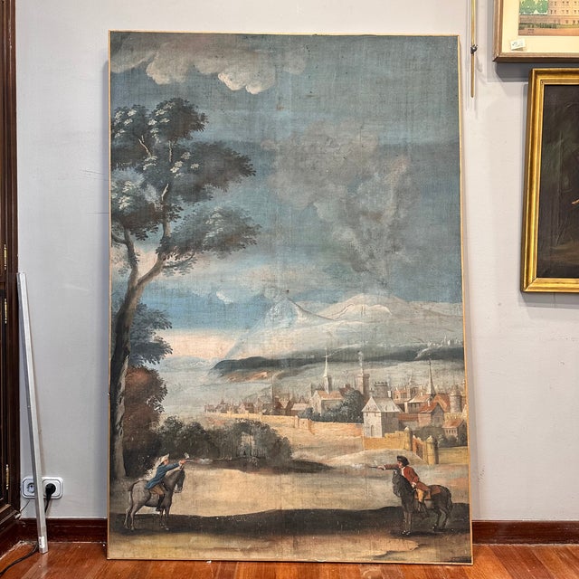 French School Artist, Duel of Knights, 18th Century, Watercolor Painting on Linen For Sale - Image 4 of 18