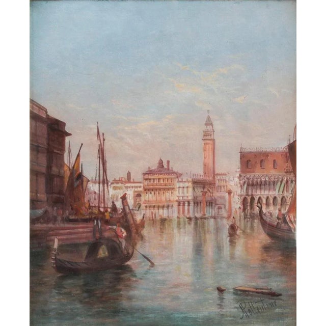 This is a beautiful oil on canvas painting of the view of the The Grand Canal in Venice by the renowned British artist...