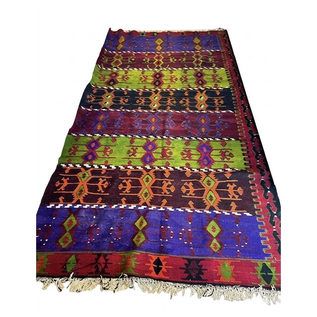 Antique Anatolian Kilim - 75-Year-Old Handwoven Emirdağ Masterpiece For Sale - Image 4 of 4