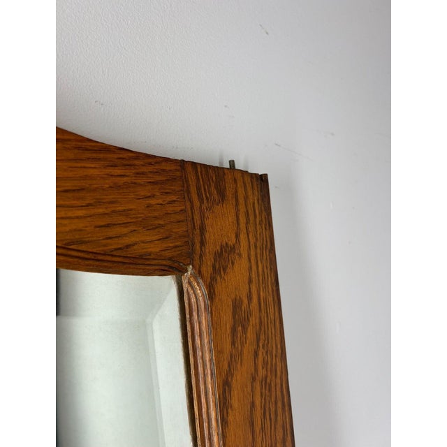 Glass French Mirror in Wood For Sale - Image 7 of 8