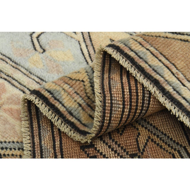 1970s Vintage Turkish Oushak Handmade Wool Cotton Beige Area Rug For Sale - Image 11 of 11