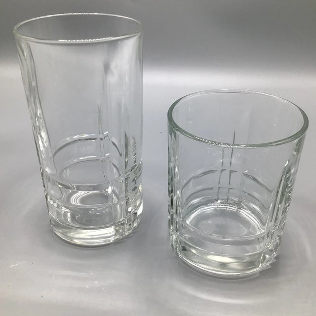 Krosno “f” Etched Crystal Decanter and Crystal Crown Stopper With 2 Highball Glasses and 2 Lowball Glasses-Set of 5 For Sale - Image 10 of 13