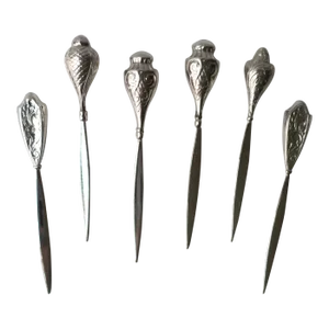 Sterling Silver Cocktail or Appetizer Picks, Set of 6