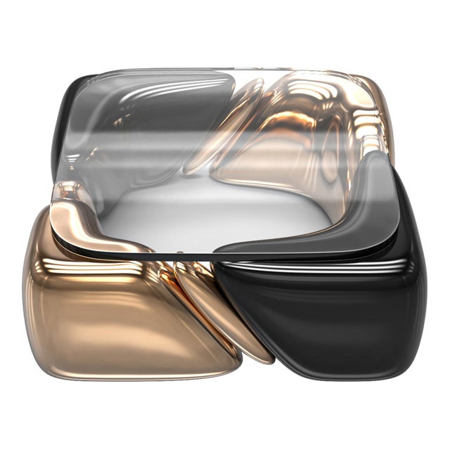 "Populaire" Coffee Table with Bronze, Stainless Steel, Handmade Bizimyer Furniture. Unmatched. Unrivalled. Designed by...