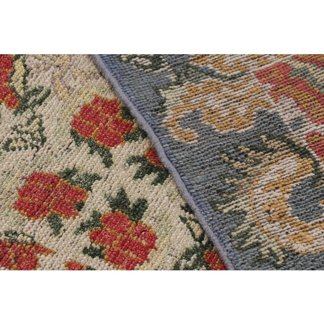 Textile Rug & Kilim’s Classic Style Rug in White With Floral Patterns For Sale - Image 7 of 7