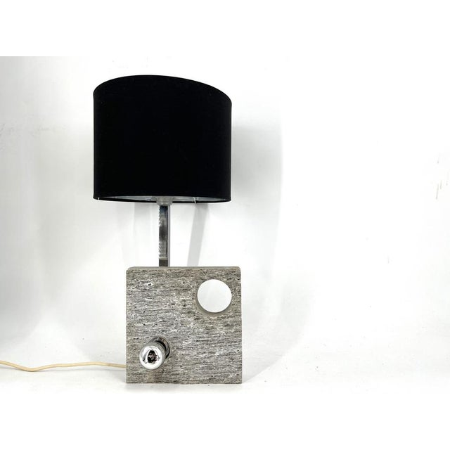Postmodern Stone Table Lamp, 1970s For Sale - Image 4 of 14
