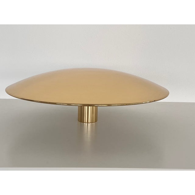 Large Flush Mount Light in Polished Brass by Florian Schulz, 1970s For Sale - Image 9 of 14
