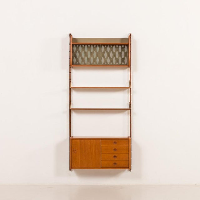 Wood One Bay Wall Unit in Teak from Ergo, Norway, 1960s For Sale - Image 7 of 17