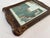 Paint “Cabin Fern" Green Abstract Art in Antique Frame, Transitional Living Room Art by JTS For Sale - Image 7 of 11