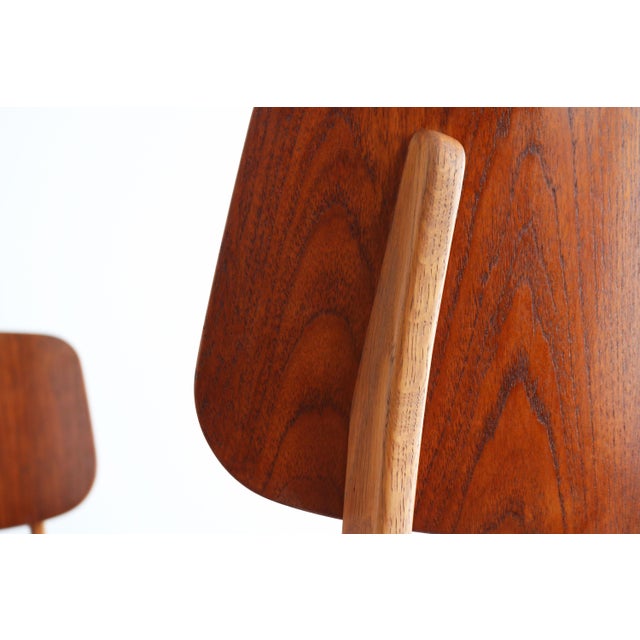 Danish Model 155 Shell Chairs by Børge Mogensen for Soborg, 1950, Set of 6 For Sale - Image 6 of 14