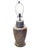 Charming mid century marbleized ceramic lamp. Tones of orange and cream. Lamp has a slight luster. Height of lamp...