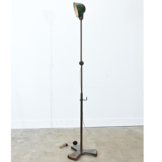 Mid 20th Century French Adjustable Industrial Floor Lamp by RG Levallois For Sale - Image 11 of 12